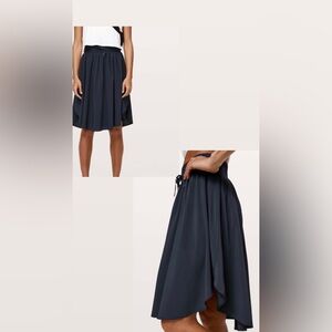 Lululemon The Everyday Skirt Lightweight A-Line High Rise Navy Blue Women 2 Read